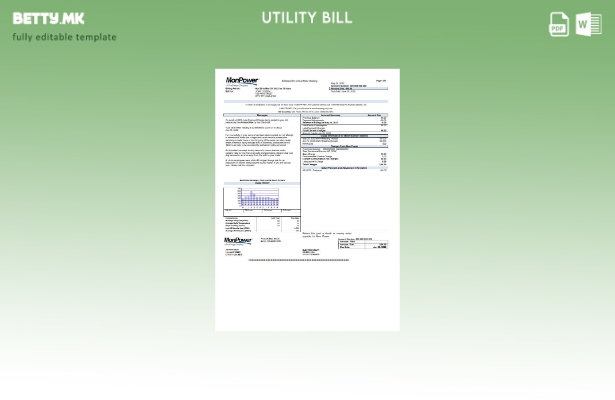 Модерен стил на USA Mon Power шаблон за комунални сметки